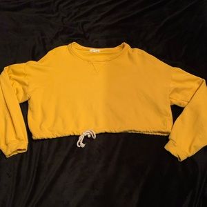 yellow crop long sleeve